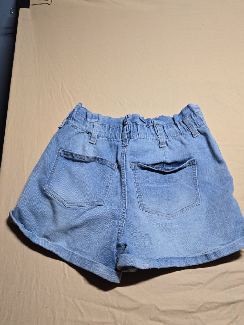 ♡No Boundaries Light Blue High-Rise Denim Shorts Size 7-9 - Picture 2 of 3